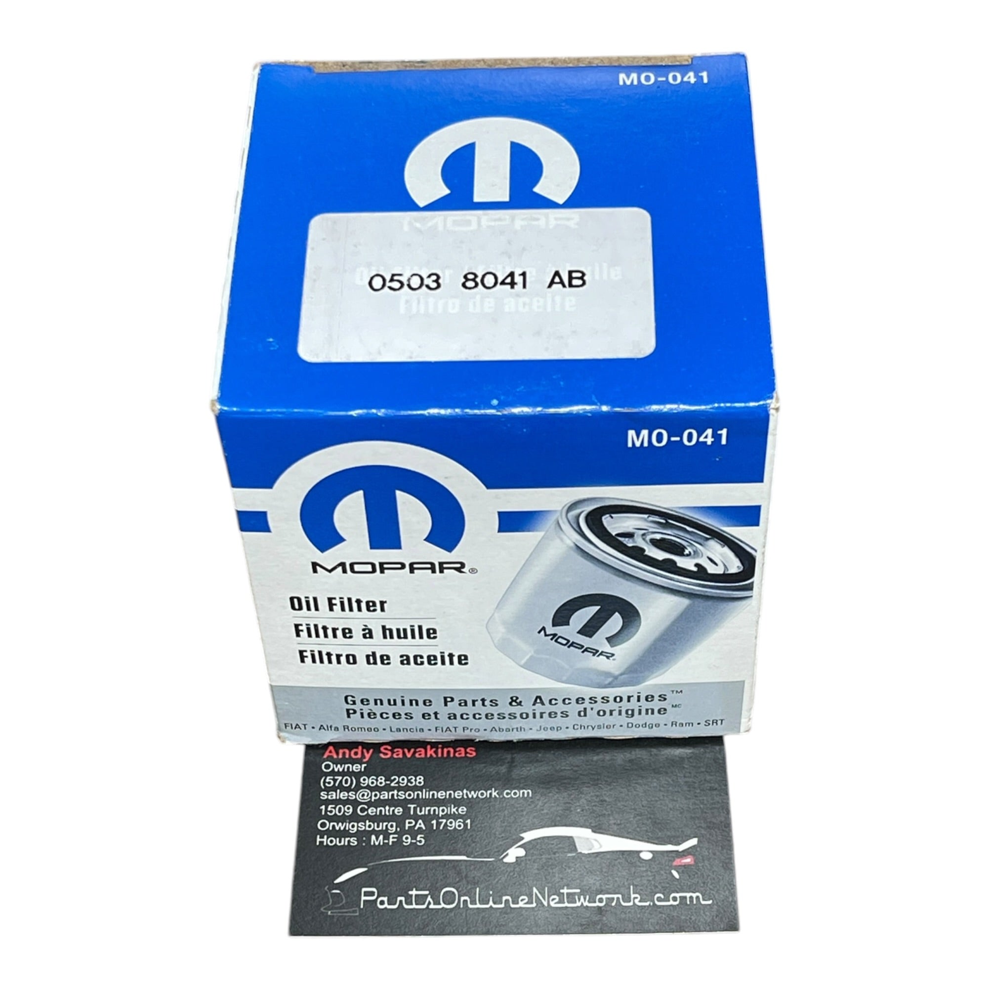 Mopar White SRT Oil Filter 5038041AA – Used Parts Online Network