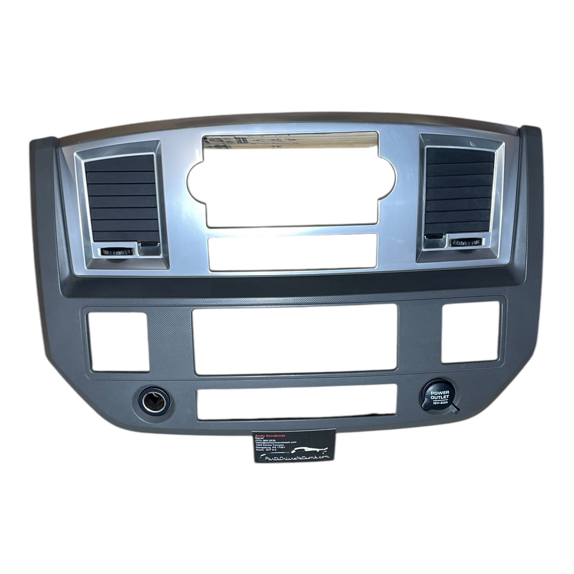 Big-wheel Dash Trim Panel For 2006-2008 Dodge Ram – Center Dashboard Radio Bezel, Black