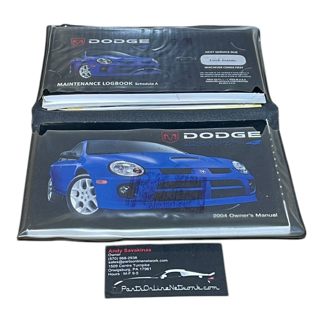 2004 Dodge Neon SRT4 Owner's Manual Package